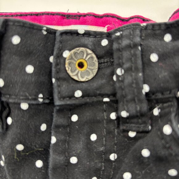 Urban Star Black/White Polka Dot Cotton Pants adjustable waist Girls size 4 - Picture 5 of 9